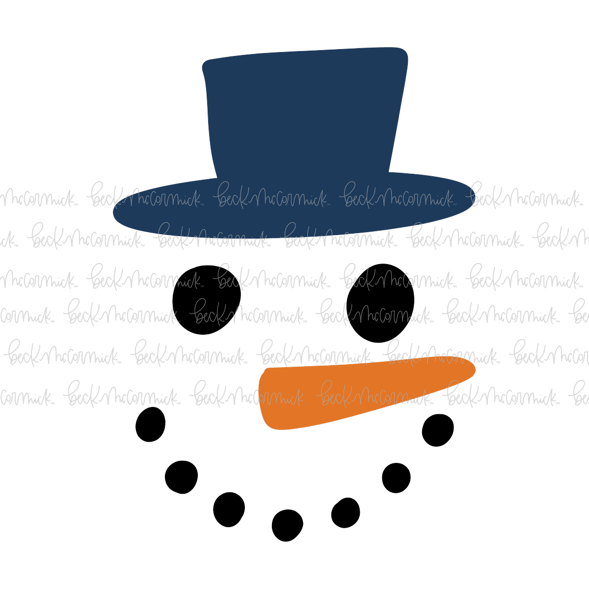 Snowman Face - Christmas SVG File