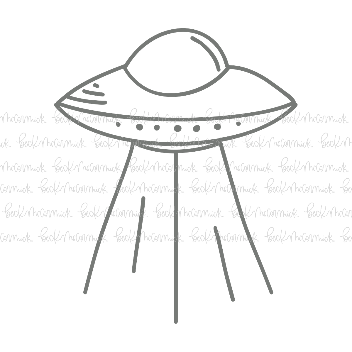 Spaceship Doodle - Halloween SVG File