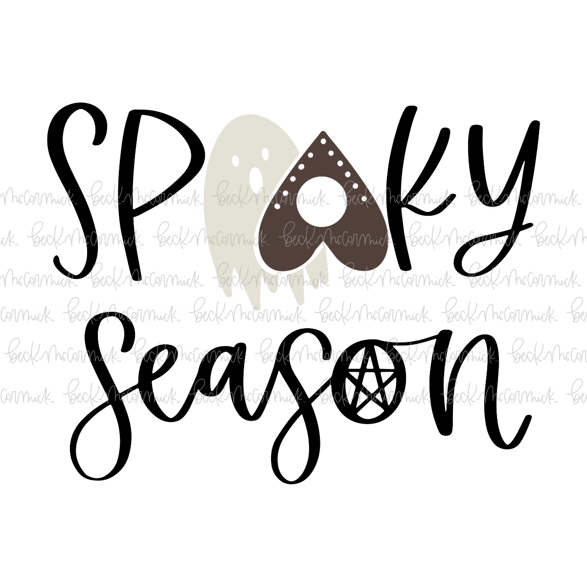 Spooky Season With Ghost And Planchette - Halloween SVG File