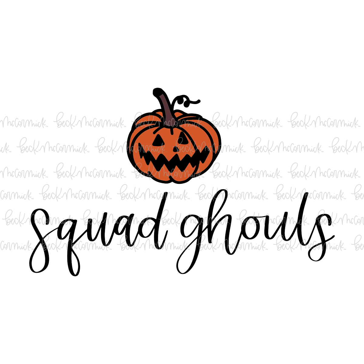 Squad Ghouls Pumpkin 2 - Halloween SVG File