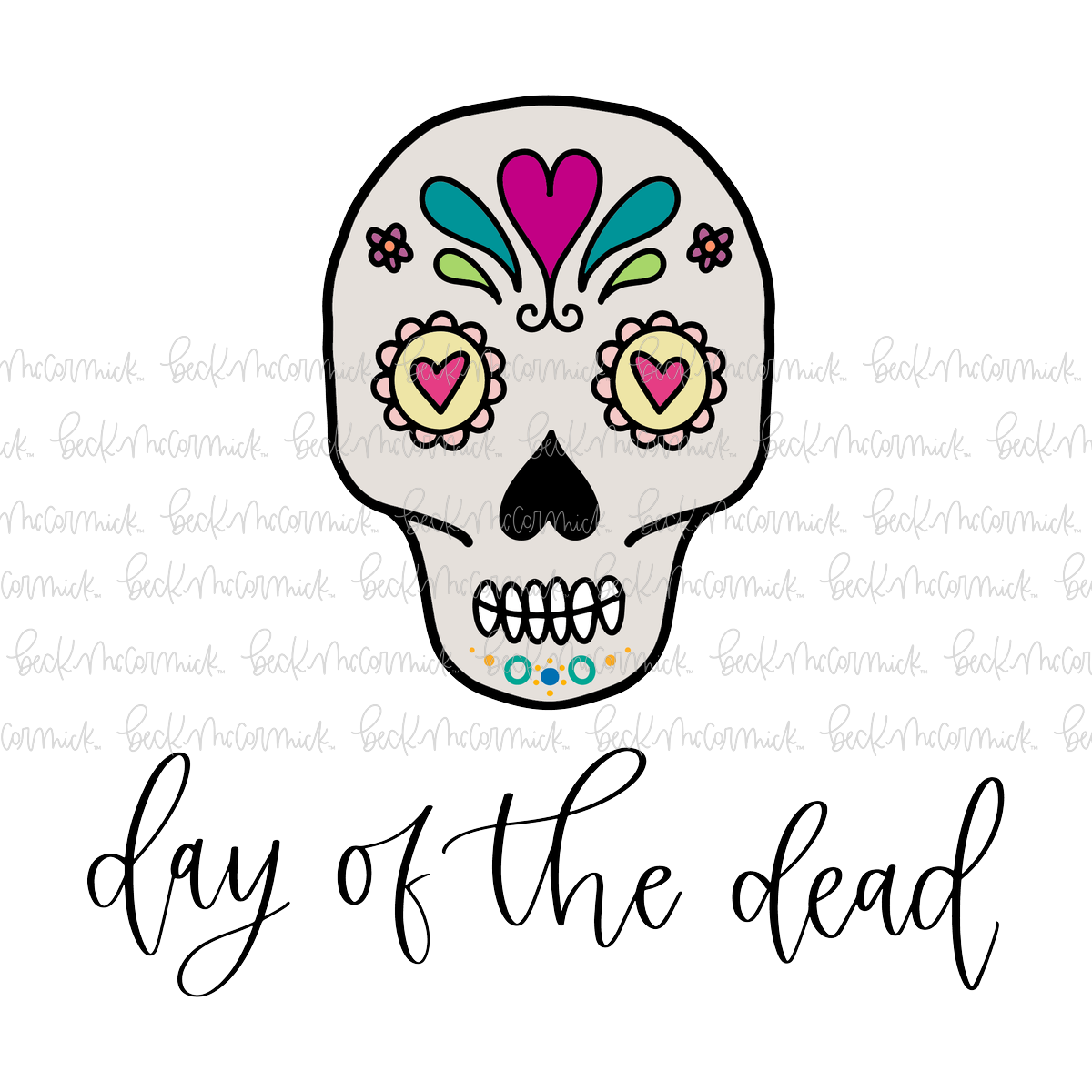 Sugar Skull With Day Of The Dead - Halloween SVG File