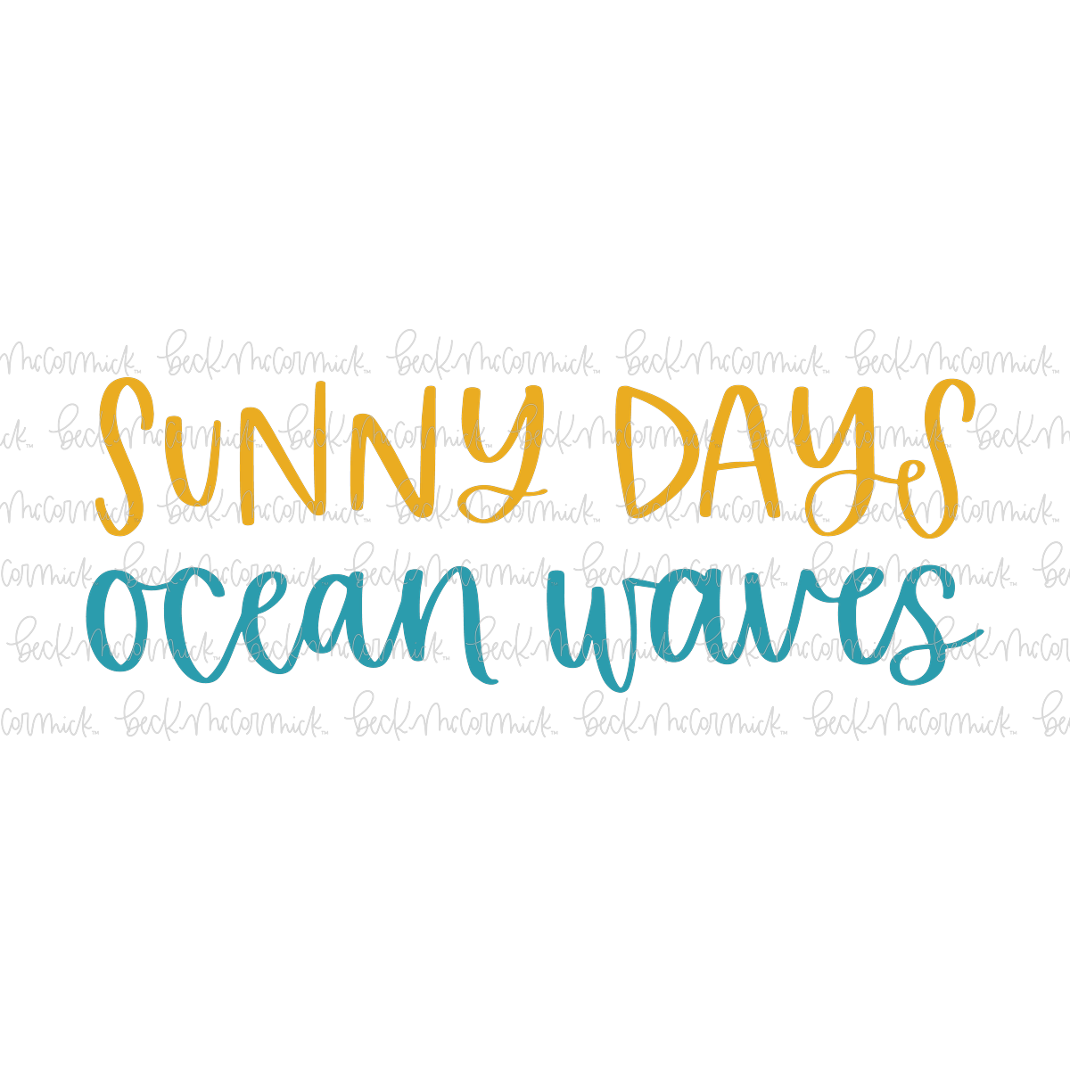 Sunny Days Ocean Waves 2 - Summer SVG File