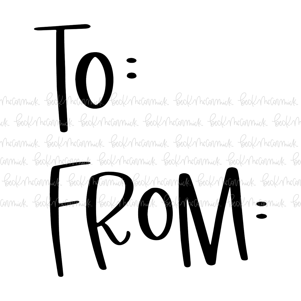 To From Gift Tag 2 - Christmas SVG File