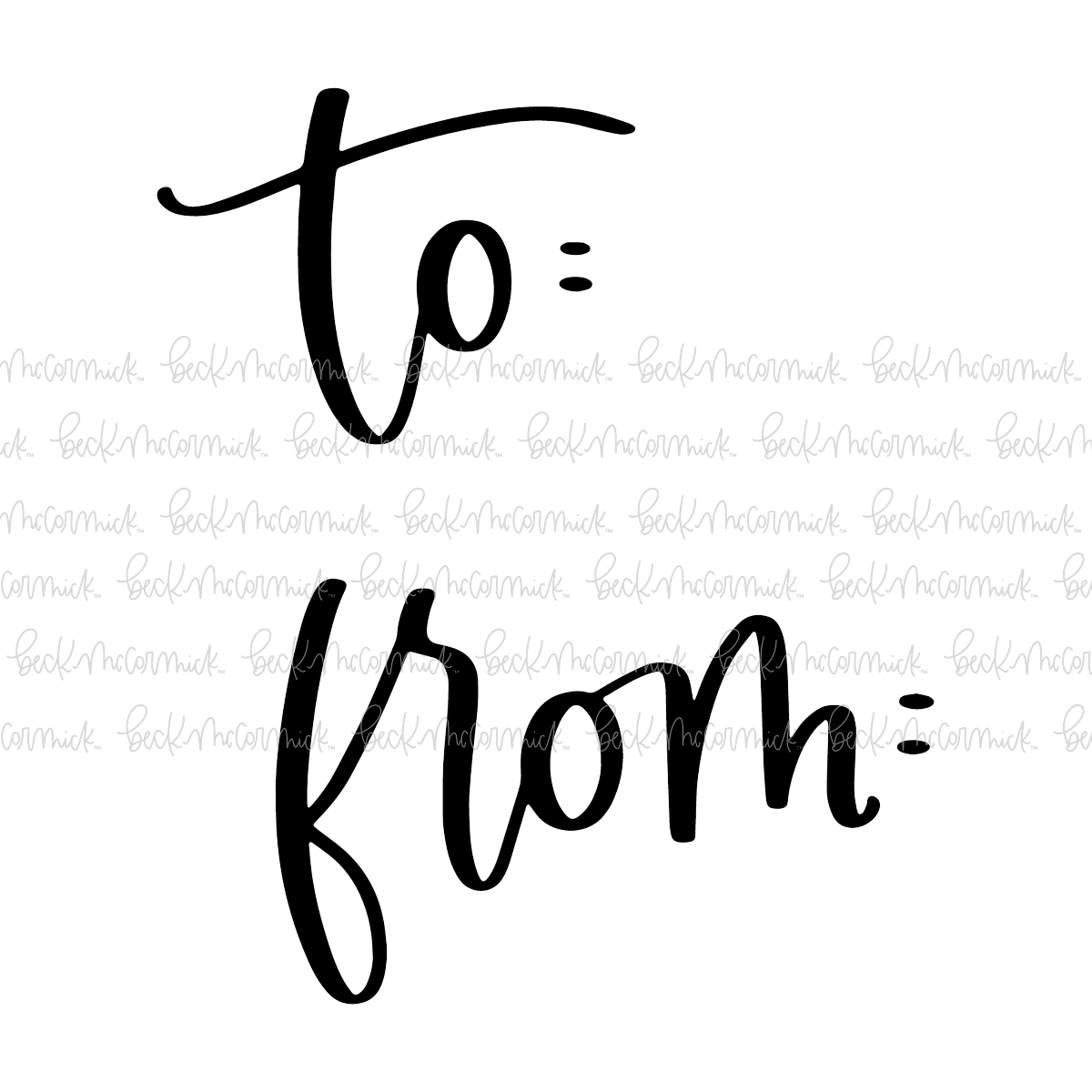 To From Gift Tag - Christmas SVG File