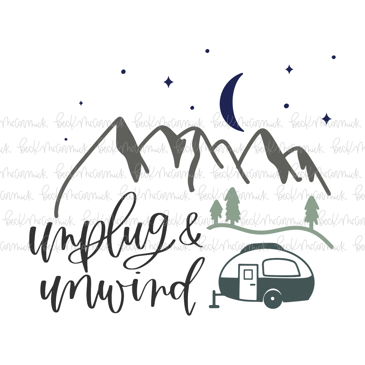 Unplug And Unwind - Camping SVG File