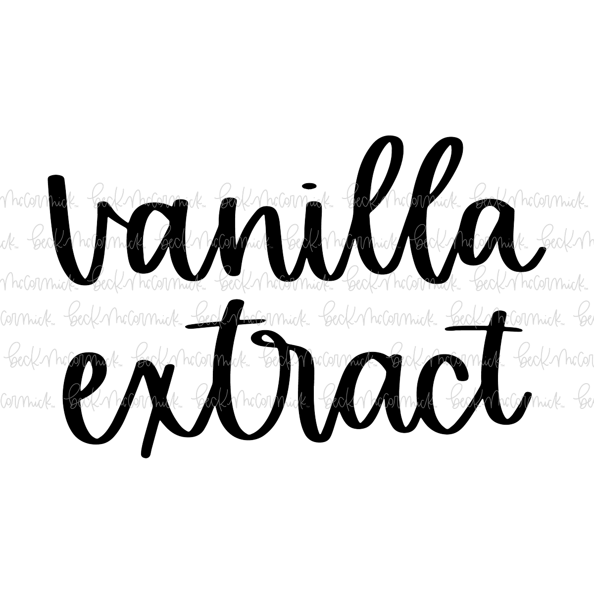 Vanilla Extract - Spice SVGs, Kitchen SVGs, Label SVGs