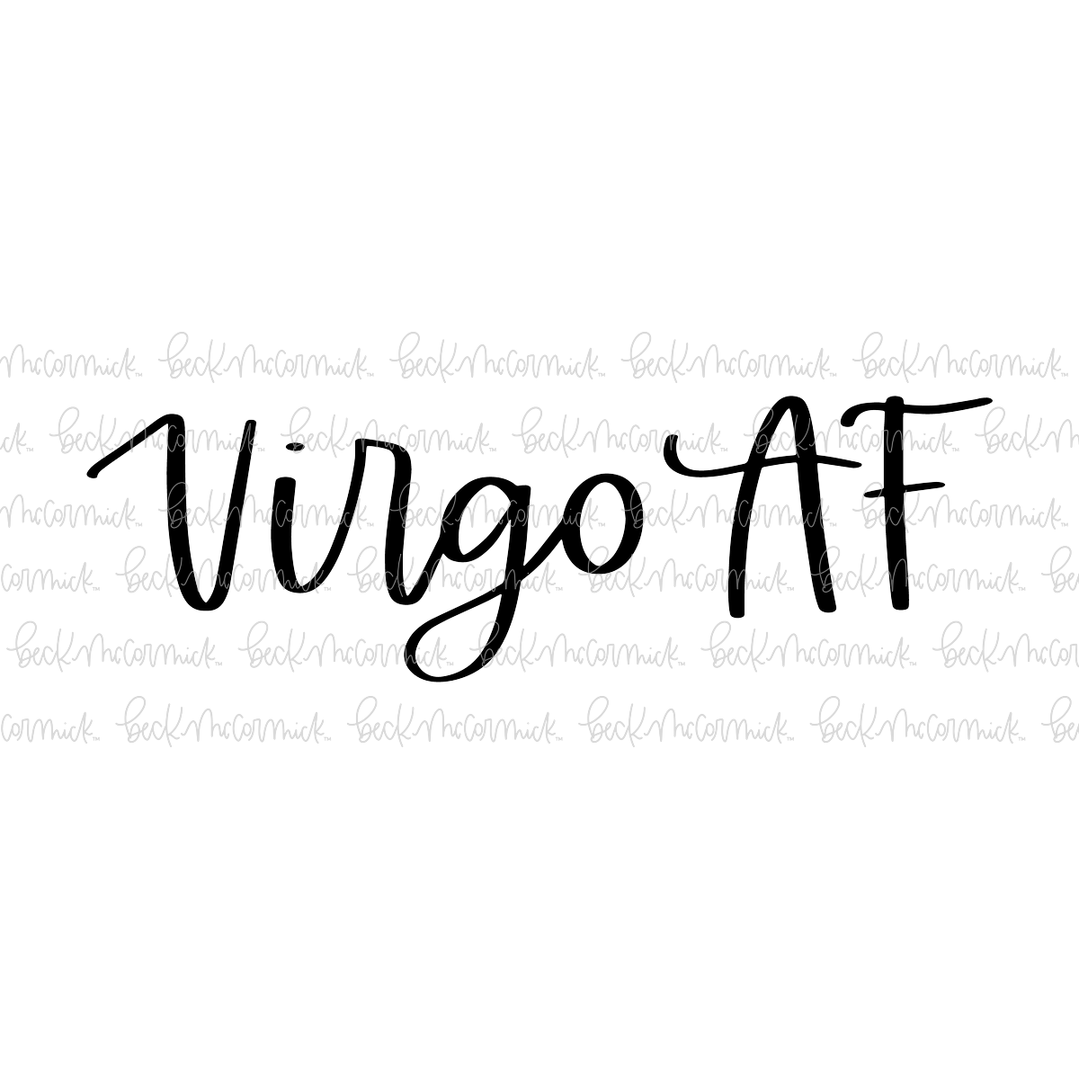 Virgo Af - Zodiac SVG File