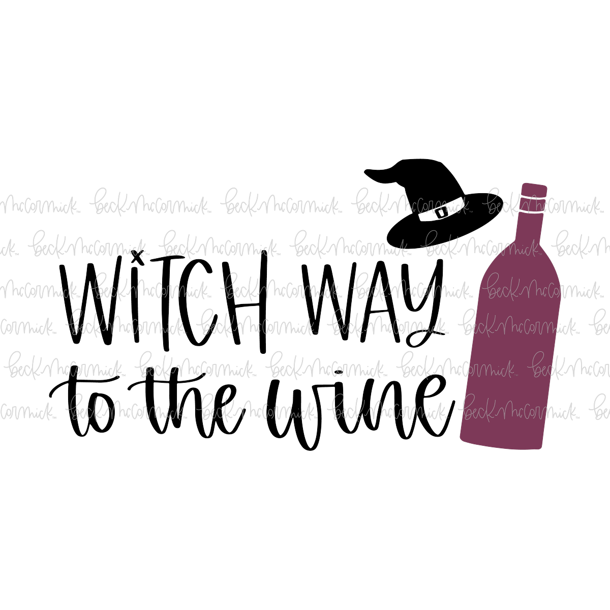 Witch Way To The Wine - Halloween SVG File