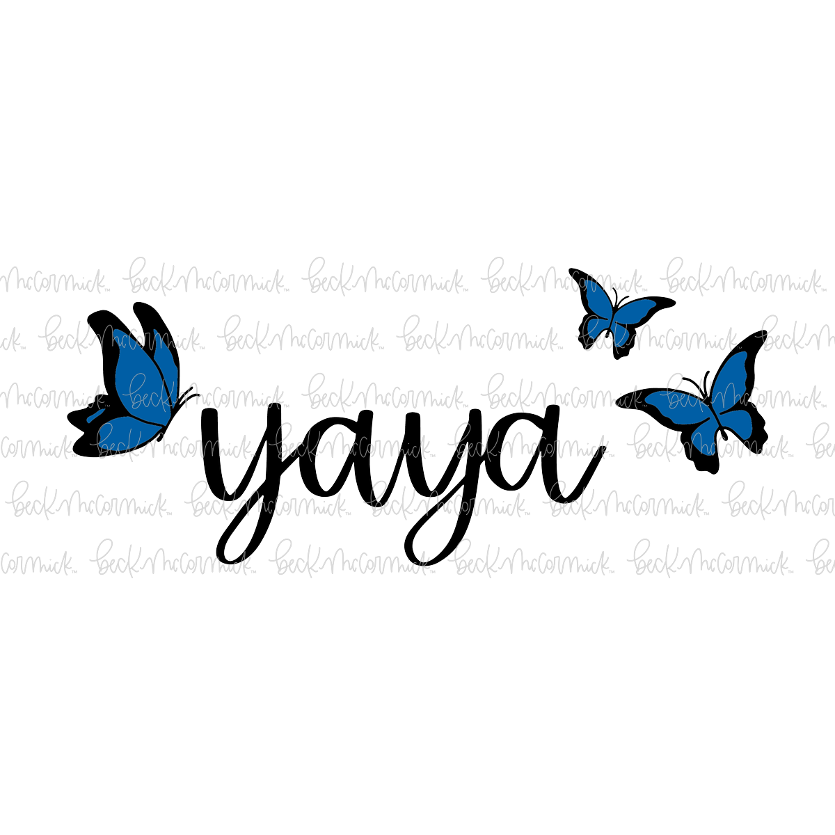 Yaya Butterflies - Family SVG File