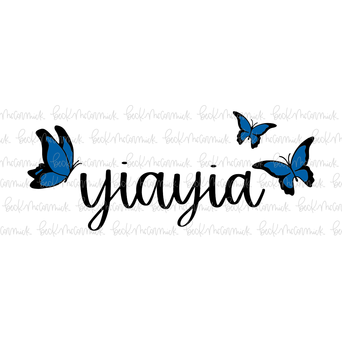Yiayia Butterflies - Family SVG File