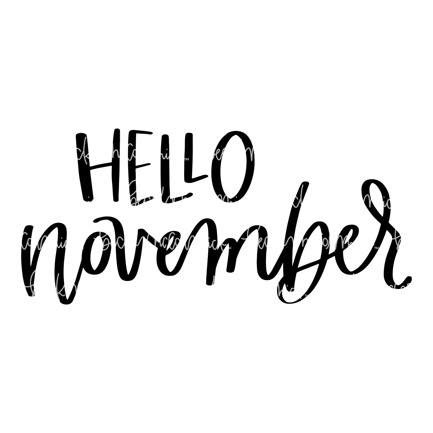 Hello November SVG - Fall SVG and Thanksgiving SVG